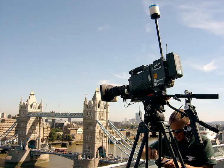 RF camera setup Tower Bridge London