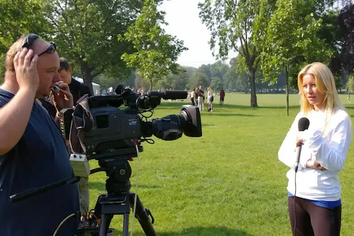 Camera operating with Denise Van Outen