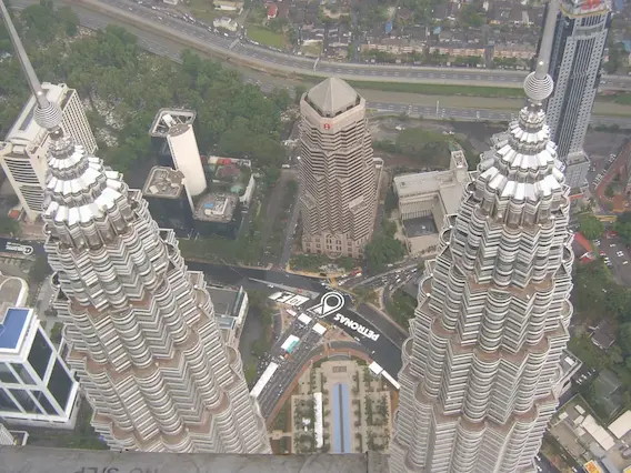Petronas Towers Malaysia aerial