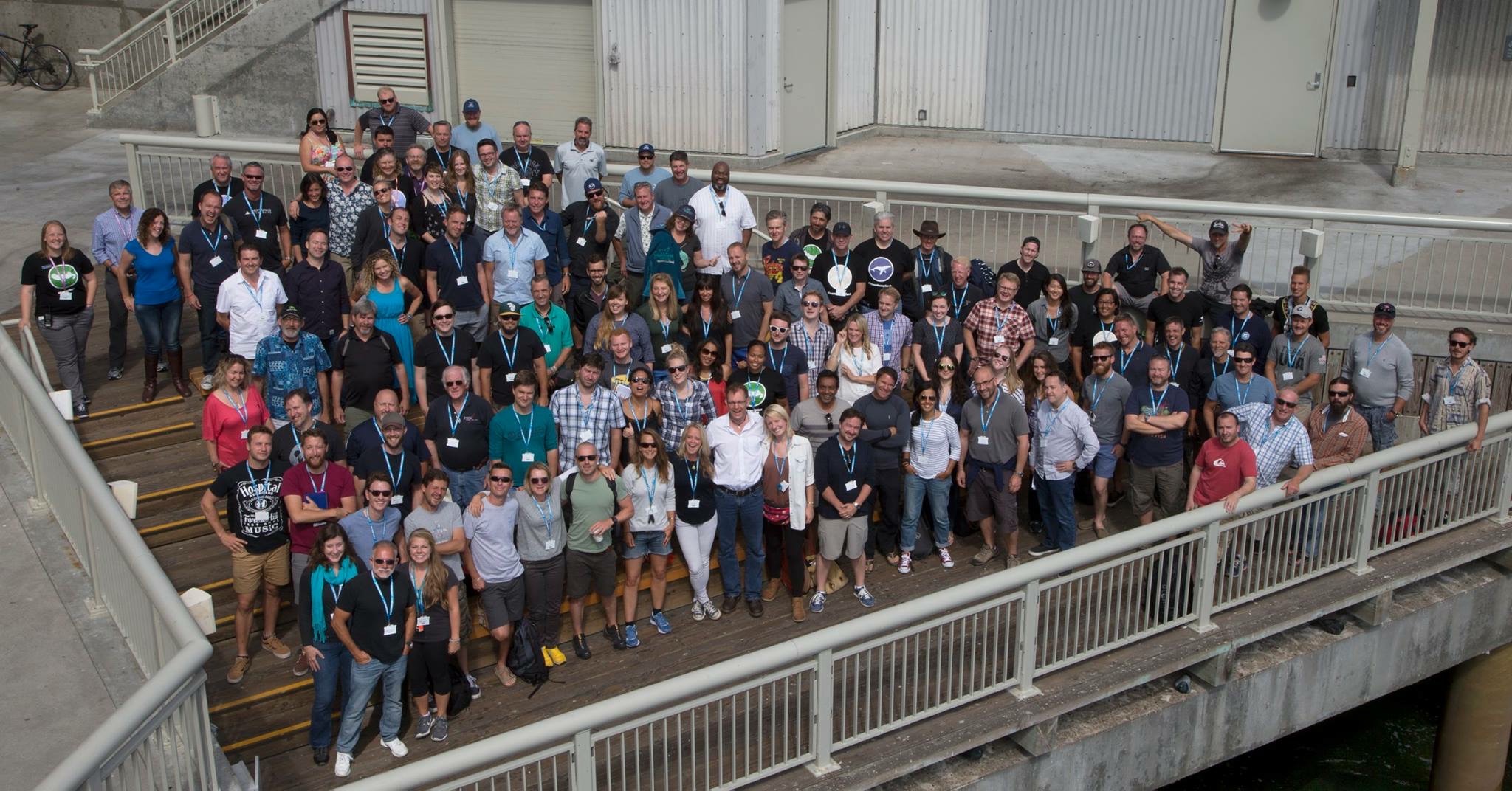 Big Blue Live production crew, Monterey Bay California 2015