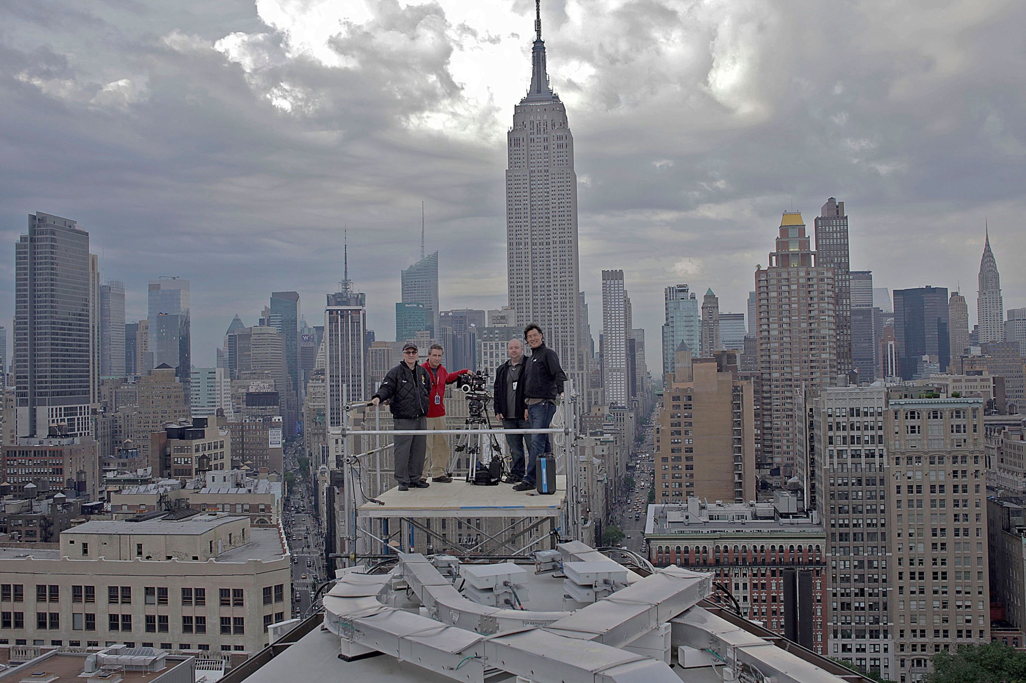 Camera crew atop the Flatiron Building, The Amazing Spider-Man