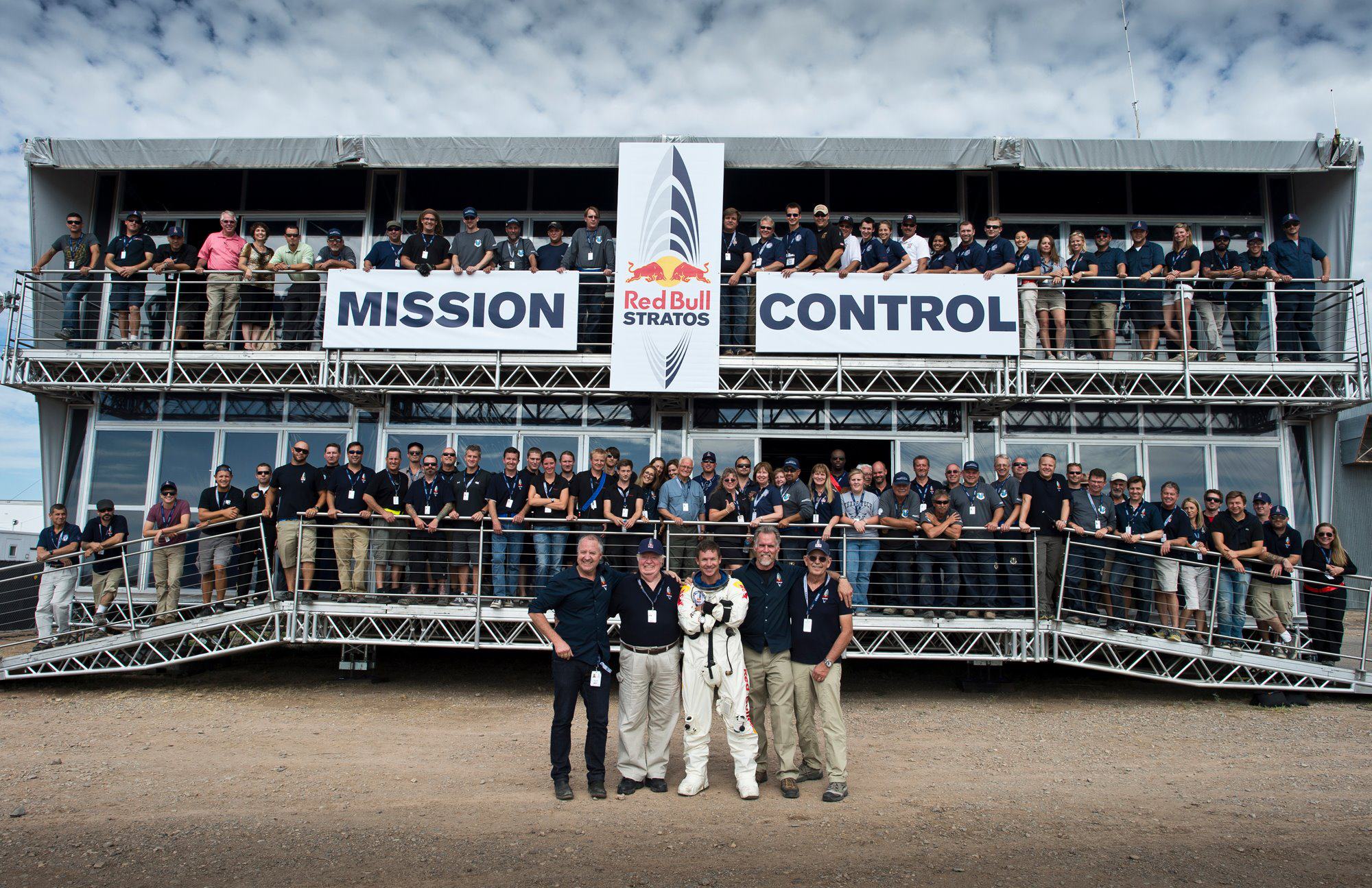 RedBull Stratos Mission Control crew with Felix Baumgartner, Roswell New Mexico 2012
